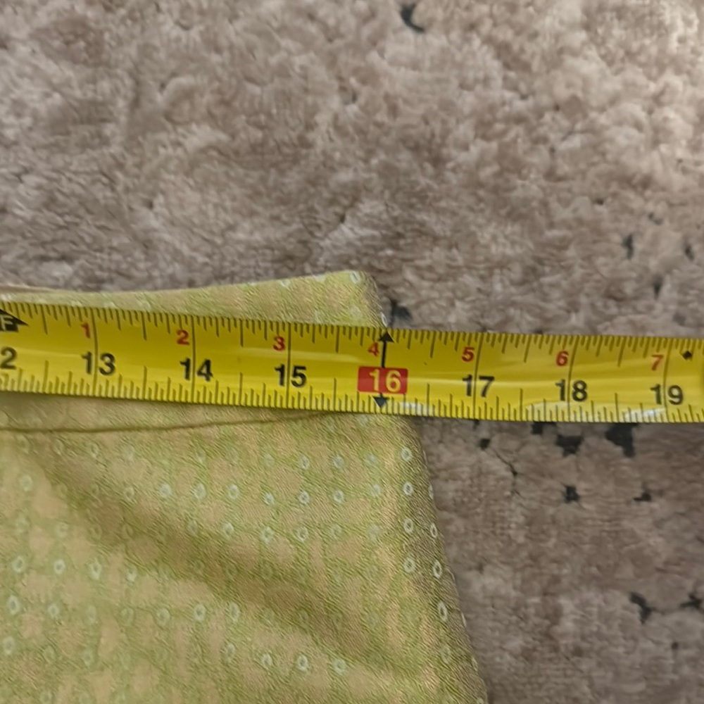 J. Crew Gold and Green Mini Skirt McBling - Size 8 - Picture 3 of 5
